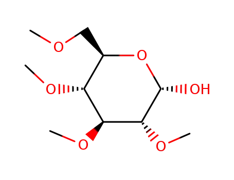 Molecular Structure of 6163-35-5 (2,3,4,6-tetra-O-methyl-alpha-D-glucose)