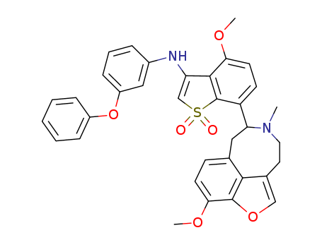 Benzo[b]thiophen-3-amine,4-methoxy-N-(3-phenoxyphenyl)-7-(4,5,6,7-tetrahydro-10-methoxy-5-methyl-3H-furo[4,3,2-fg][3]benzazocin-6-yl)-,1,1-dioxide