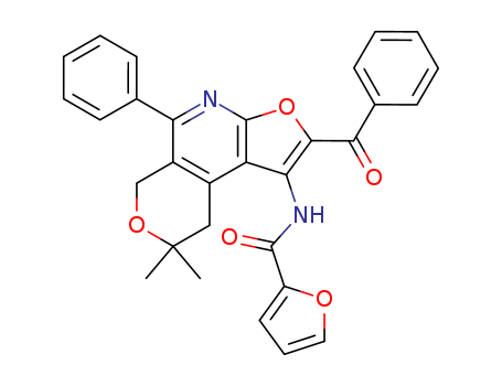 172985-42-1,N-(2-benzoyl-8,8-dimethyl-5-phenyl-8,9-dihydro-6H-furo[2,3-b]pyrano[4,3-d]pyridin-1-yl)furan-2-carboxamide,