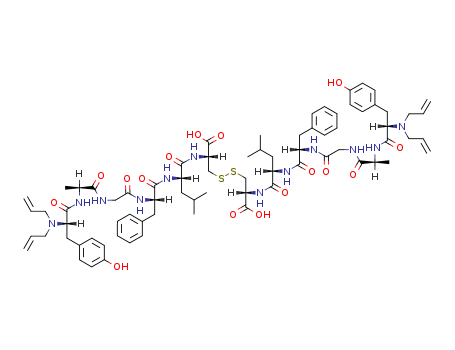 93450-55-6,Enkephalin-leu, N,N-diallyl-ala(2)-bis(cystine)(6)-,