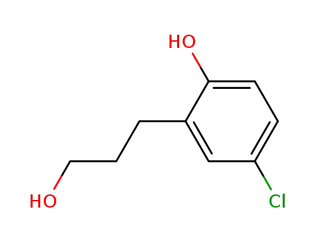 Molecular Structure of 33567-64-5 (4-chloro-2-(3-hydroxypropyl)phenol)
