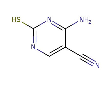 Molecular Structure of 16462-26-3 (4-AMINO-2-MERCAPTOPYRIMIDINE-5-CARBONITRILE)