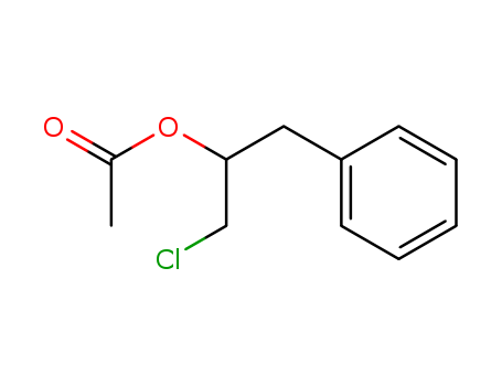 Molecular Structure of 145119-73-9 (Benzeneethanol, a-(chloromethyl)-, acetate)