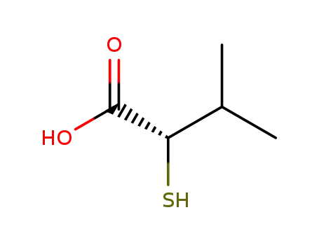 Molecular Structure of 114423-53-9 ((2S)-2-mercapto-3-methylbutyric acid)