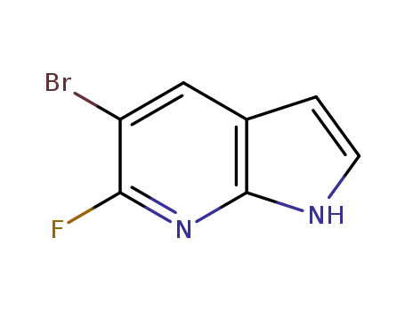 Molecular Structure of 1207625-29-3 (1H-Pyrrolo[2,3-b]pyridine, 5-bromo-6-fluoro-)