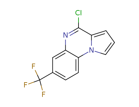 Molecular Structure of 136773-68-7 (Pyrrolo[1,2-a]quinoxaline, 4-chloro-7-(trifluoromethyl)-)