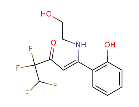 (Z)-4,4,5,5-Tetrafluoro-1-(2-hydroxy-ethylamino)-1-(2-hydroxy-phenyl)-pent-1-en-3-one