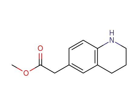 Molecular Structure of 5622-50-4 (6-Quinolineacetic acid, 1,2,3,4-tetrahydro-, methyl ester)