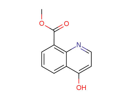 Molecular Structure of 860206-84-4 (4-Hydroxy-quinoline-8-carboxylic acid Methyl ester)