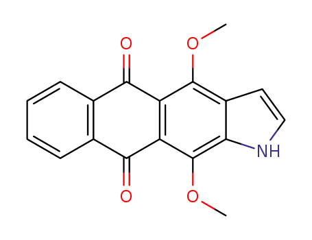 Molecular Structure of 184529-69-9 (1H-Naphth[2,3-f]indole-5,10-dione, 4,11-dimethoxy-)