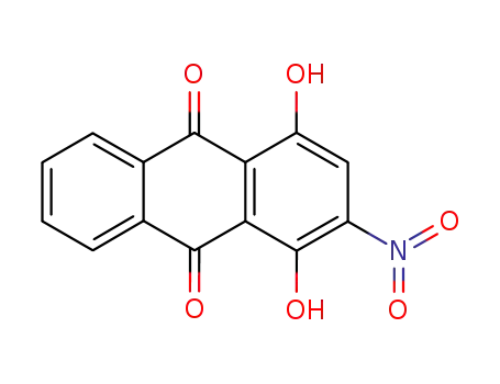 Molecular Structure of 23743-40-0 (9,10-Anthracenedione, 1,4-dihydroxy-2-nitro-)