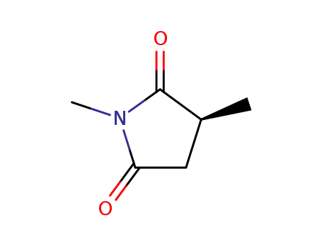 Molecular Structure of 211682-21-2 (2,5-Pyrrolidinedione,1,3-dimethyl-,(3S)-(9CI))