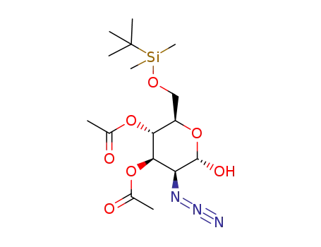 Molecular Structure of 870074-02-5 (3,4-di-O-acetyl-2-azido-6-O-(tert-butyldimethylsilyl)-2-deoxy-α-D-mannopyranoside)
