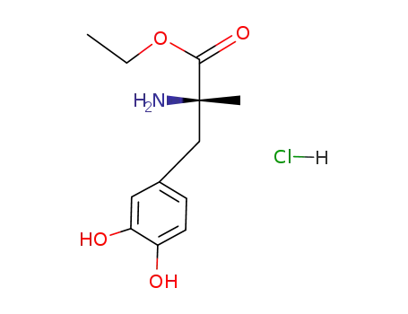 Molecular Structure of 2508-79-4 (Ethyl methyldopate hydrochloride)