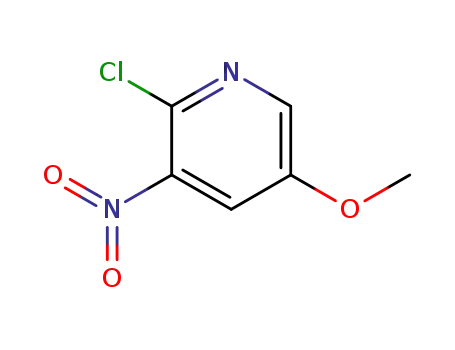 Molecular Structure of 1003711-55-4 (2-Chloro-5-methoxy-3-nitropyridine)