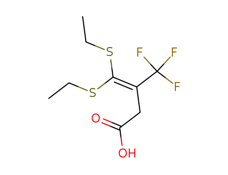 Molecular Structure of 793681-70-6 (3-Butenoic acid, 4,4-bis(ethylthio)-3-(trifluoromethyl)-)