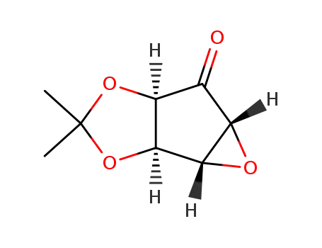 Molecular Structure of 247191-04-4 ((2R,3R,4S,5R)-2,3-O-isopropylidene-2,3-dihydroxy-4,5-epoxycyclopentanone)