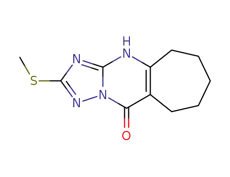 Molecular Structure of 135119-21-0 (6,7,8,9,10,11-hexahydro-2-methylthiocyclohepta<d><1,2,4>triazolo<1,5-a>pyrimidin-5-one)