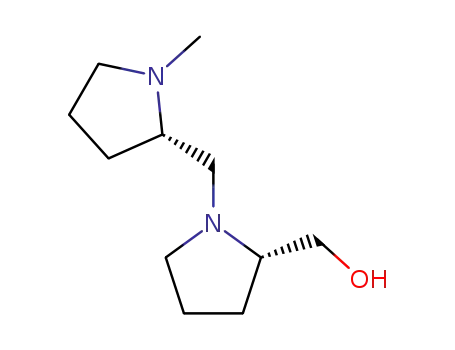 Molecular Structure of 66283-23-6 ((2S,2'S)-(-)-2-HYDROXYMETHYL-1-[(1-METHYLPYRROLIDIN-2-YL)-METHYL]-PYRROLIDINE)