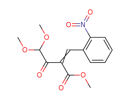Molecular Structure of 67448-12-8 (4,4-Dimethoxy-2-[1-(2-nitro-phenyl)-meth-(E)-ylidene]-3-oxo-butyric acid methyl ester)