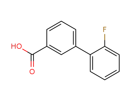 Molecular Structure of 103978-23-0 (2'-FLUOROBIPHENYL-3-CARBOXYLIC ACID)