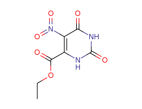 Molecular Structure of 52047-16-2 (ethyl 5-nitro-2,6-dioxo-3H-pyrimidine-4-carboxylate)