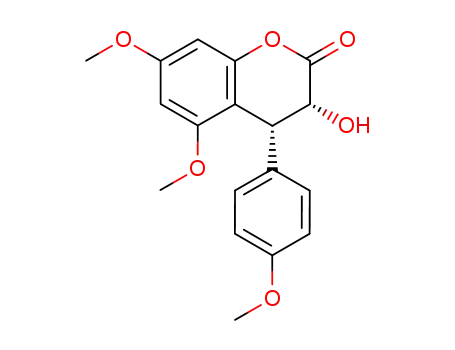 cis-3-hydroxy-5,7-dimethoxy-4-(4-methoxyphenyl)-3,4-dihydro-2H-1-benzopyran-2-one
