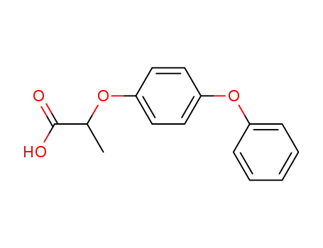 Molecular Structure of 51338-26-2 (Propanoic acid, 2-(4-phenoxyphenoxy)-)