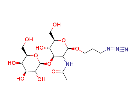 Molecular Structure of 1061653-82-4 (3-azidopropyl β-D-galactopyranosyl-(1->3)-2-acetamido-2-deoxy-β-D-glucopyranoside)