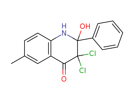 4-1H-QUINOLINONE,3,3-DICHLORO-2,3-DIHYDRO-2-HYDROXY-6-METHYL-2-PHENYL-CAS