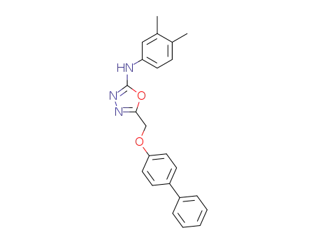 1,3,4-Oxadiazol-2-amine, 5-(((1,1'-biphenyl)-4-yloxy)methyl)-N-(3,4-dimethylphenyl)-