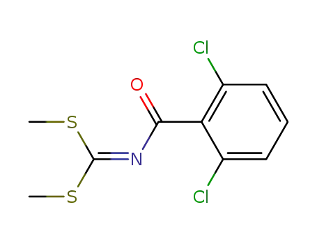 Molecular Structure of 116800-83-0 (METHYL N-(2,6-DICHLOROBENZOYL)-(METHYLTHIO)METHANIMIDOTHIOATE)