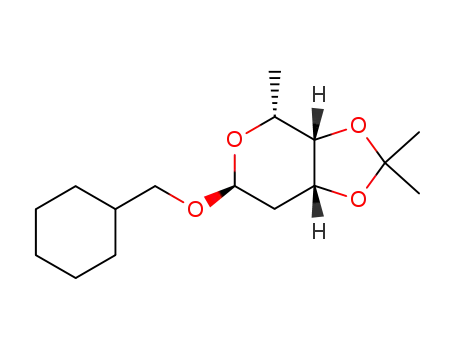 Molecular Structure of 139190-77-5 ((3aS,4R,6S,7aR)-6-Cyclohexylmethoxy-2,2,4-trimethyl-tetrahydro-[1,3]dioxolo[4,5-c]pyran)
