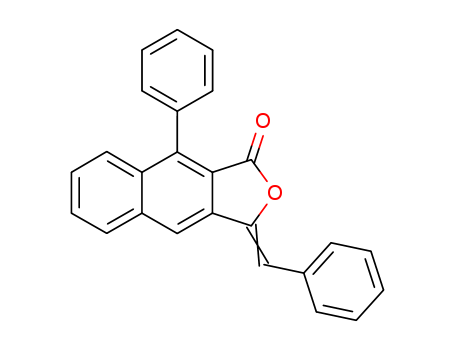 Molecular Structure of 10408-82-9 (Naphtho[2,3-c]furan-1(3H)-one, 9-phenyl-3-(phenylmethylene)-)
