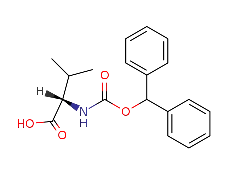 Molecular Structure of 3312-94-5 (L-Valine, N-[(diphenylmethoxy)carbonyl]-)