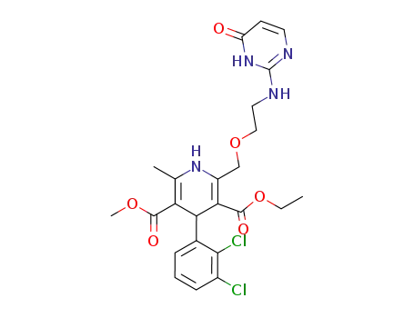 3,5-Pyridinedicarboxylic acid,
4-(2,3-dichlorophenyl)-2-[[2-[(1,4-dihydro-4-oxo-2-pyrimidinyl)amino]eth
oxy]methyl]-1,4-dihydro-6-methyl-, 3-ethyl 5-methyl ester