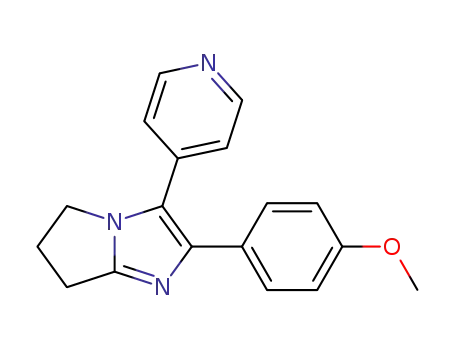 Molecular Structure of 111908-95-3 (2-(4-methoxyphenyl)-3-(4-pyridyl)-6,7-dihydro-(5H)-pyrrolo(1,2-a)imidazole)