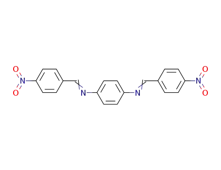 Molecular Structure of 15257-26-8 (1,4-Benzenediamine, N,N'-bis[(4-nitrophenyl)methylene]-)