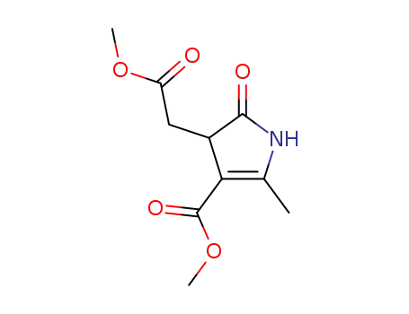 Molecular Structure of 77978-74-6 (METHYL 4-(2-METHOXY-2-OXOETHYL)-2-METHYL-5-OXO-4,5-DIHYDRO-1H-PYRROLE-3-CARBOXYLATE)