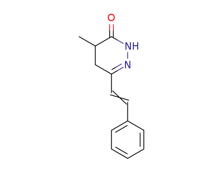 3(2H)-Pyridazinone, 4,5-dihydro-4-methyl-6-(2-phenylethenyl)-