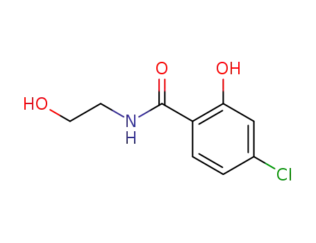 Molecular Structure of 143277-37-6 (Benzamide, 4-chloro-2-hydroxy-N-(2-hydroxyethyl)-)
