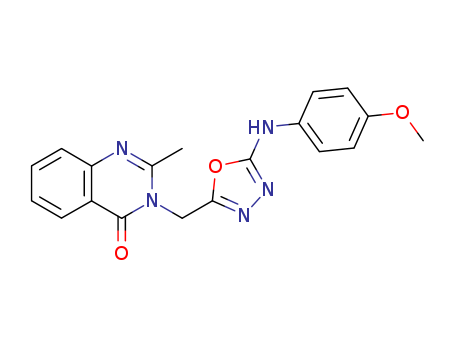 40889-64-3,3-({5-[(4-methoxyphenyl)amino]-1,3,4-oxadiazol-2-yl}methyl)-2-methylquinazolin-4(3H)-one,