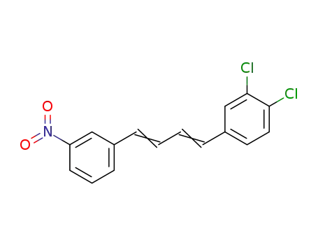 Molecular Structure of 15866-64-5 (1,2-dichloro-4-[4-(3-nitrophenyl)buta-1,3-dien-1-yl]benzene)