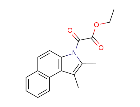 Molecular Structure of 114570-15-9 ((1,2-Dimethyl-benzo[e]indol-3-yl)-oxo-acetic acid ethyl ester)