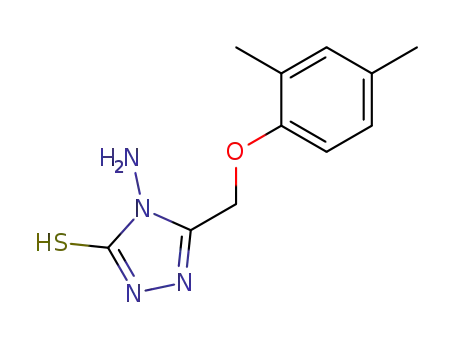 Molecular Structure of 117480-89-4 (4-AMINO-5-[(2,4-DIMETHYLPHENOXY)METHYL]-4H-1,2,4-TRIAZOLE-3-THIOL)