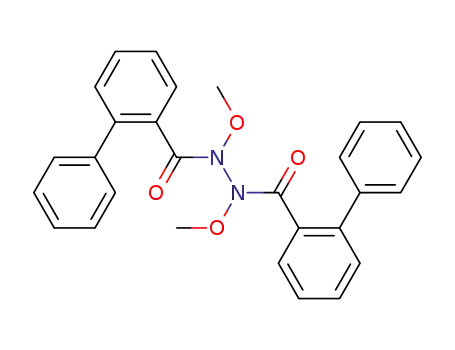 Molecular Structure of 71237-38-2 ([1,1'-Biphenyl]-2-carboxylic acid,
2-([1,1'-biphenyl]-2-ylcarbonyl)-1,2-dimethoxyhydrazide)