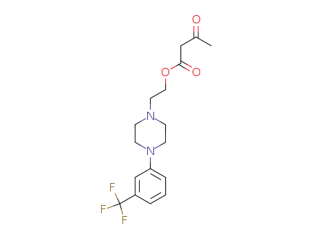 Molecular Structure of 90096-20-1 (Butanoic acid, 3-oxo-, 2-[4-[3-(trifluoromethyl)phenyl]-1-piperazinyl]ethyl
ester)