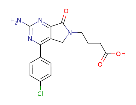 76628-80-3,4-[2-amino-4-(4-chlorophenyl)-7-oxo-5,7-dihydro-6H-pyrrolo[3,4-d]pyrimidin-6-yl]butanoic acid,