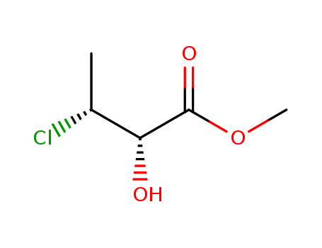 Molecular Structure of 129006-24-2 (Butanoic acid, 3-chloro-2-hydroxy-, methyl ester, (2R,3S)-)
