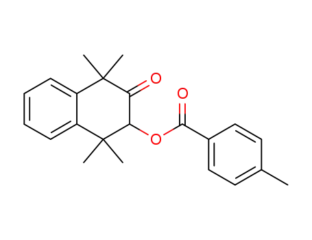 Molecular Structure of 62157-76-0 (Benzoic acid, 4-methyl-,
1,2,3,4-tetrahydro-1,1,4,4-tetramethyl-3-oxo-2-naphthalenyl ester)